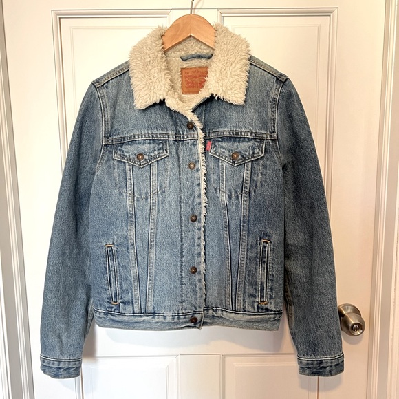 Levi’s Sherpa Trucker Jacket Large - Picture 1 of 10